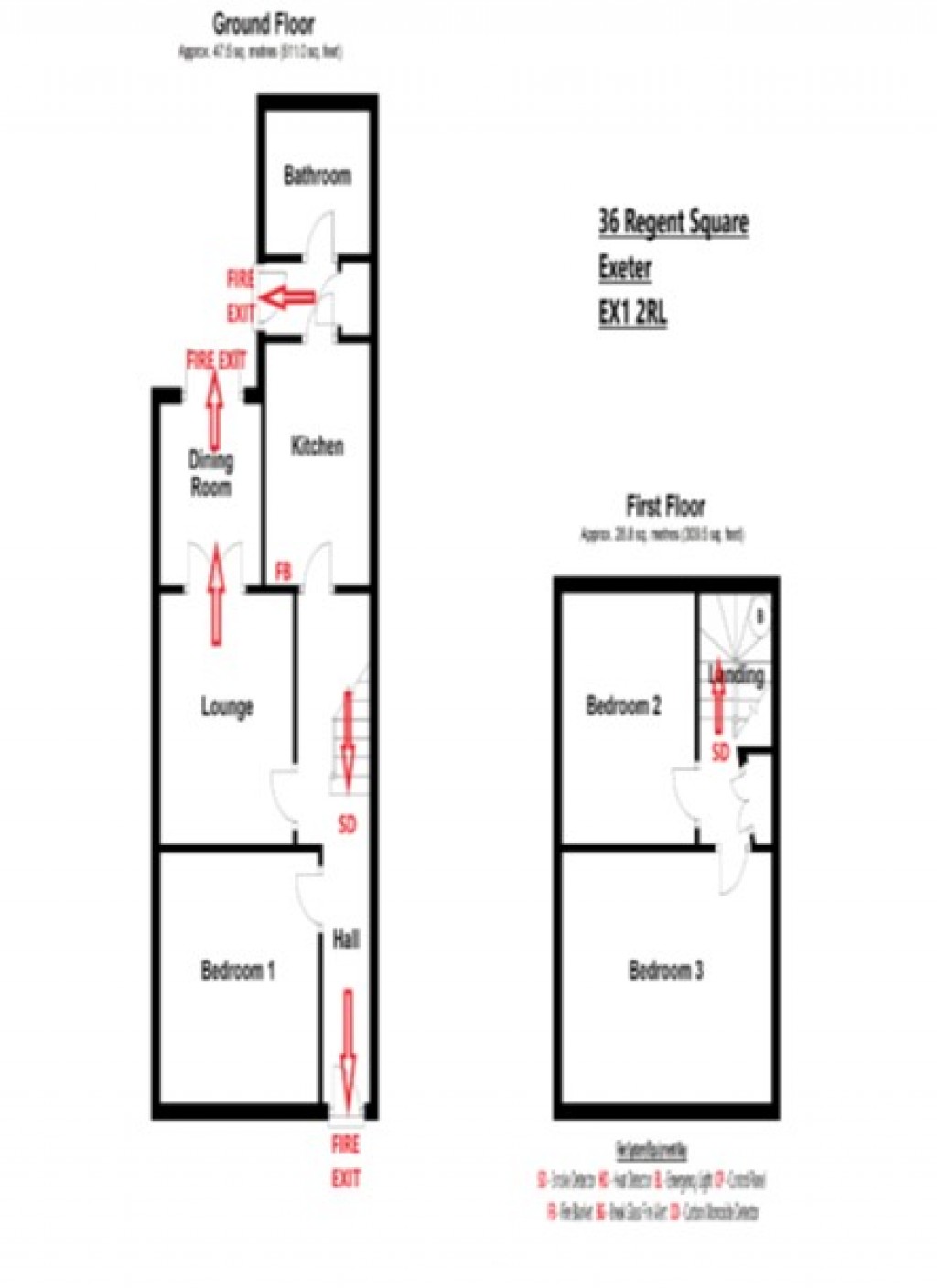 Floorplans For Regent Square, Exeter