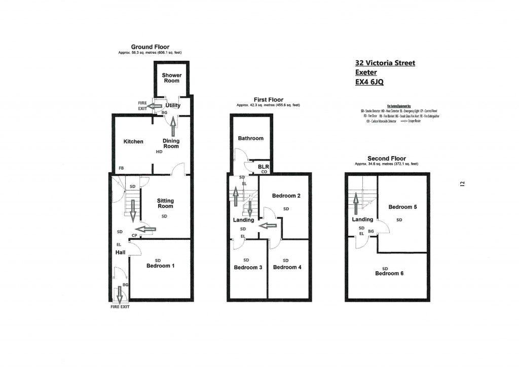 Floorplans For Victoria Street, Exeter