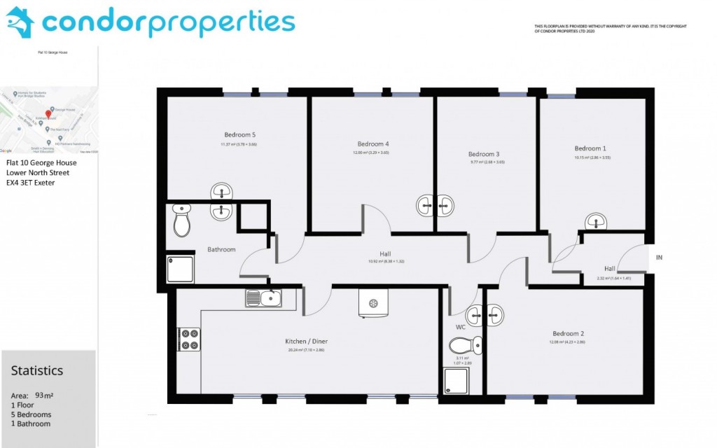 Floorplans For George House, Exeter
