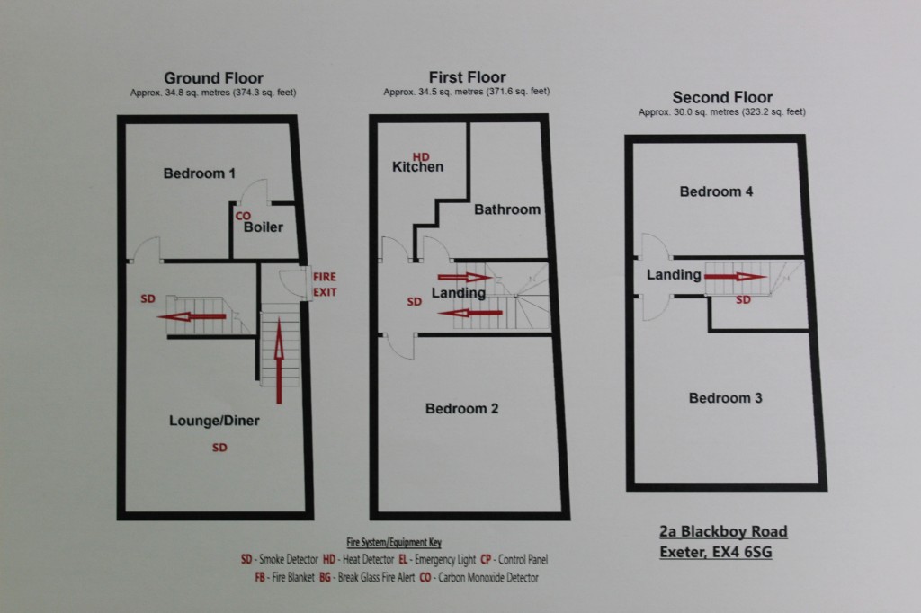 Floorplans For Blackboy Road, St James, Exeter