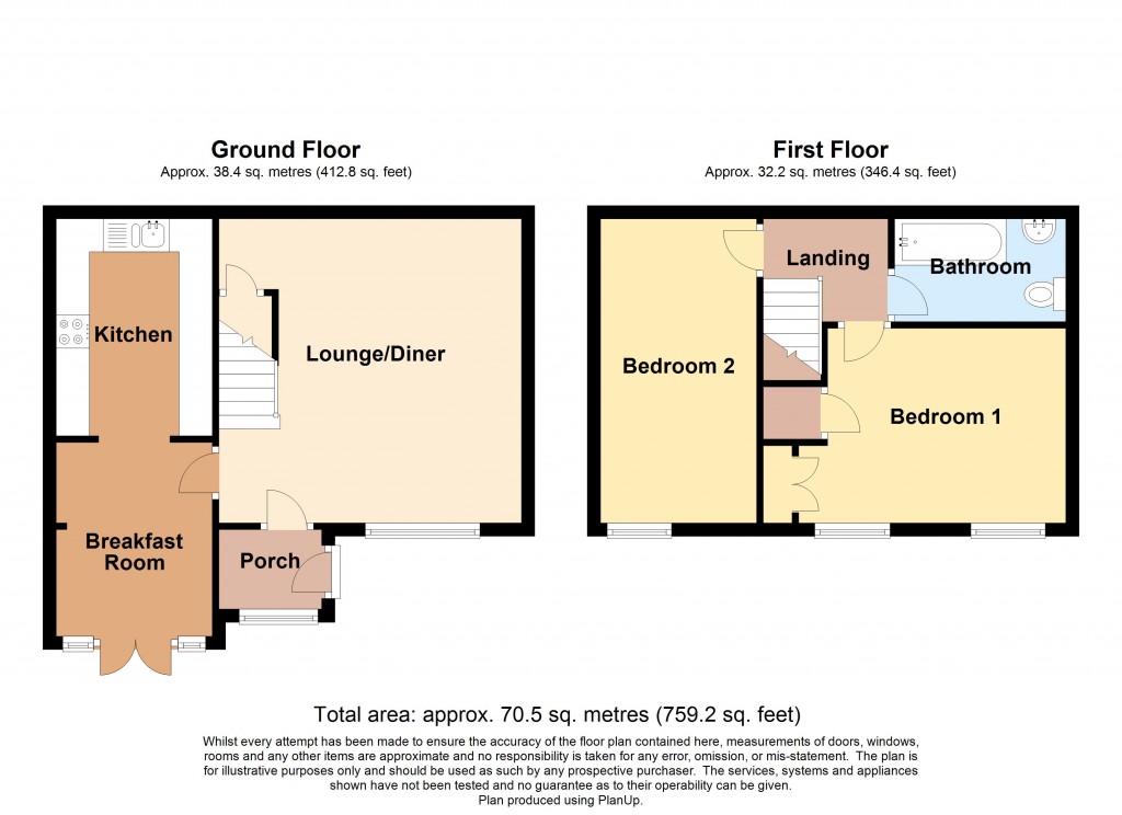 Floorplans For Cleveland Street, 19A Cleveland Street, Exeter