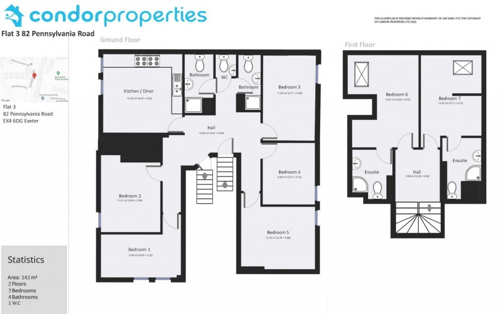 Floorplans For Pennsylvania Road, Exeter