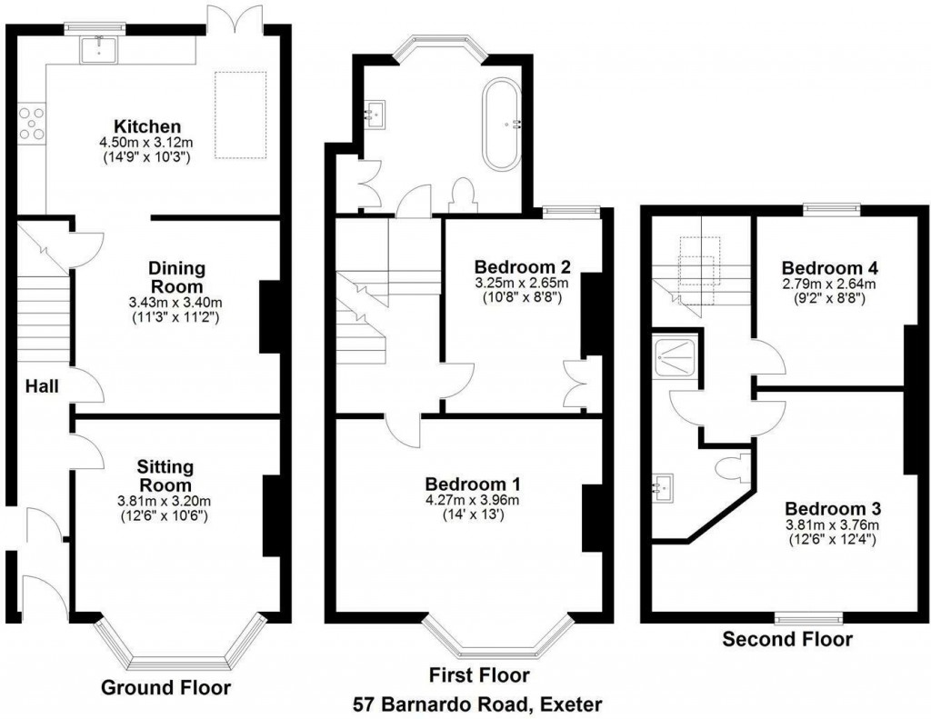 Floorplans For Barnardo Road, St Leonards, Exeter