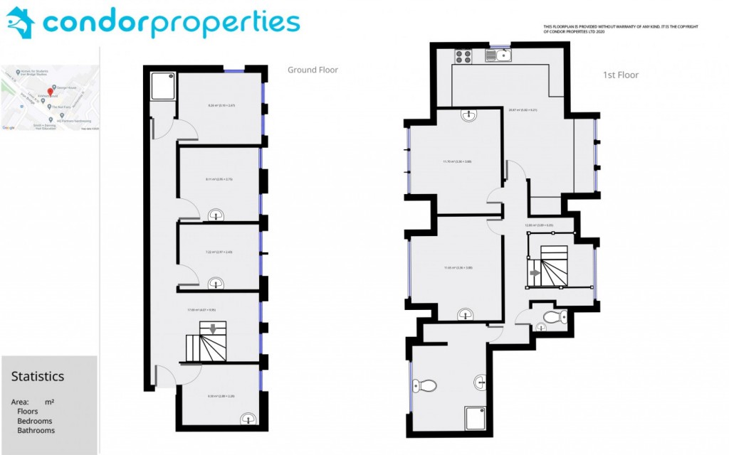 Floorplans For George House, Exeter