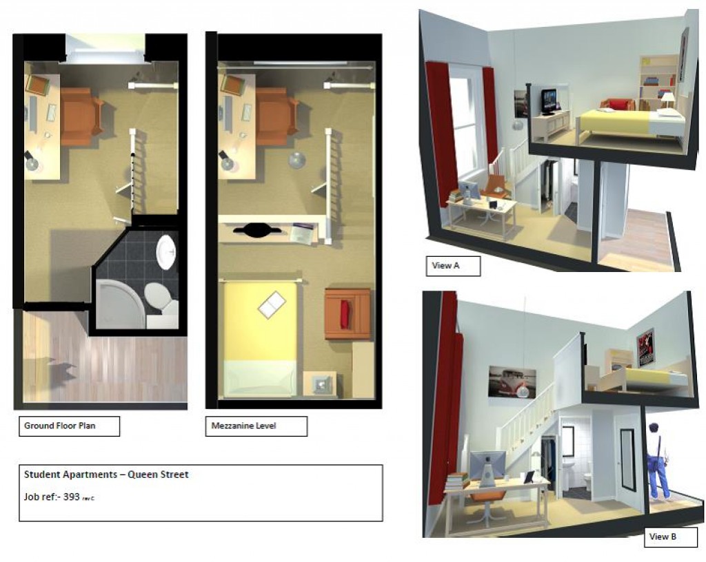 Floorplans For Queen Street, Bills Included, Exeter