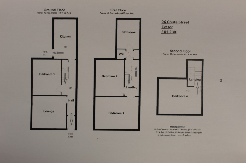 Floorplans For Chute Street, Exeter
