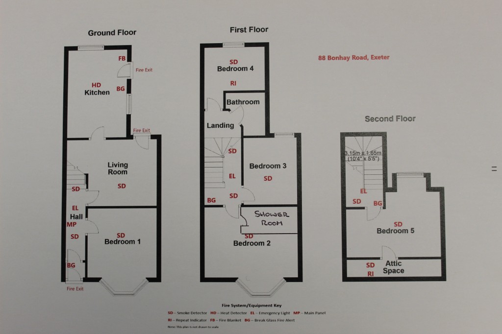 Floorplans For Bonhay Road, Exeter