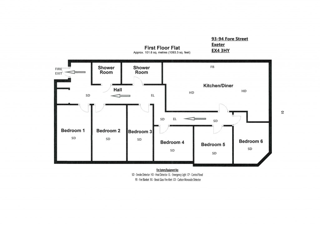 Floorplans For Fore Street - First Floor, Utility Bills Included, Exeter