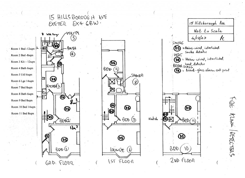 Floorplans For Hillsborough Avenue, Exeter
