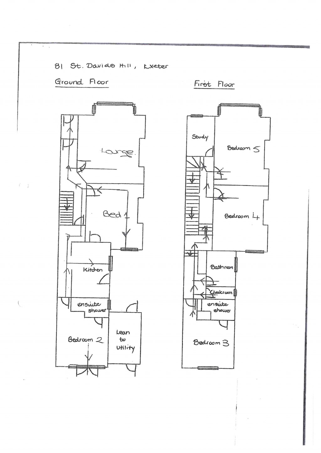 Floorplans For St. Davids Hill, Exeter
