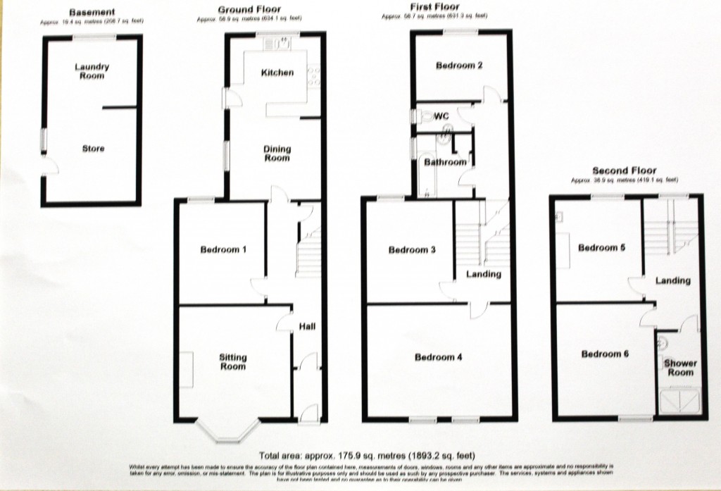 Floorplans For Dinham Road, Exeter