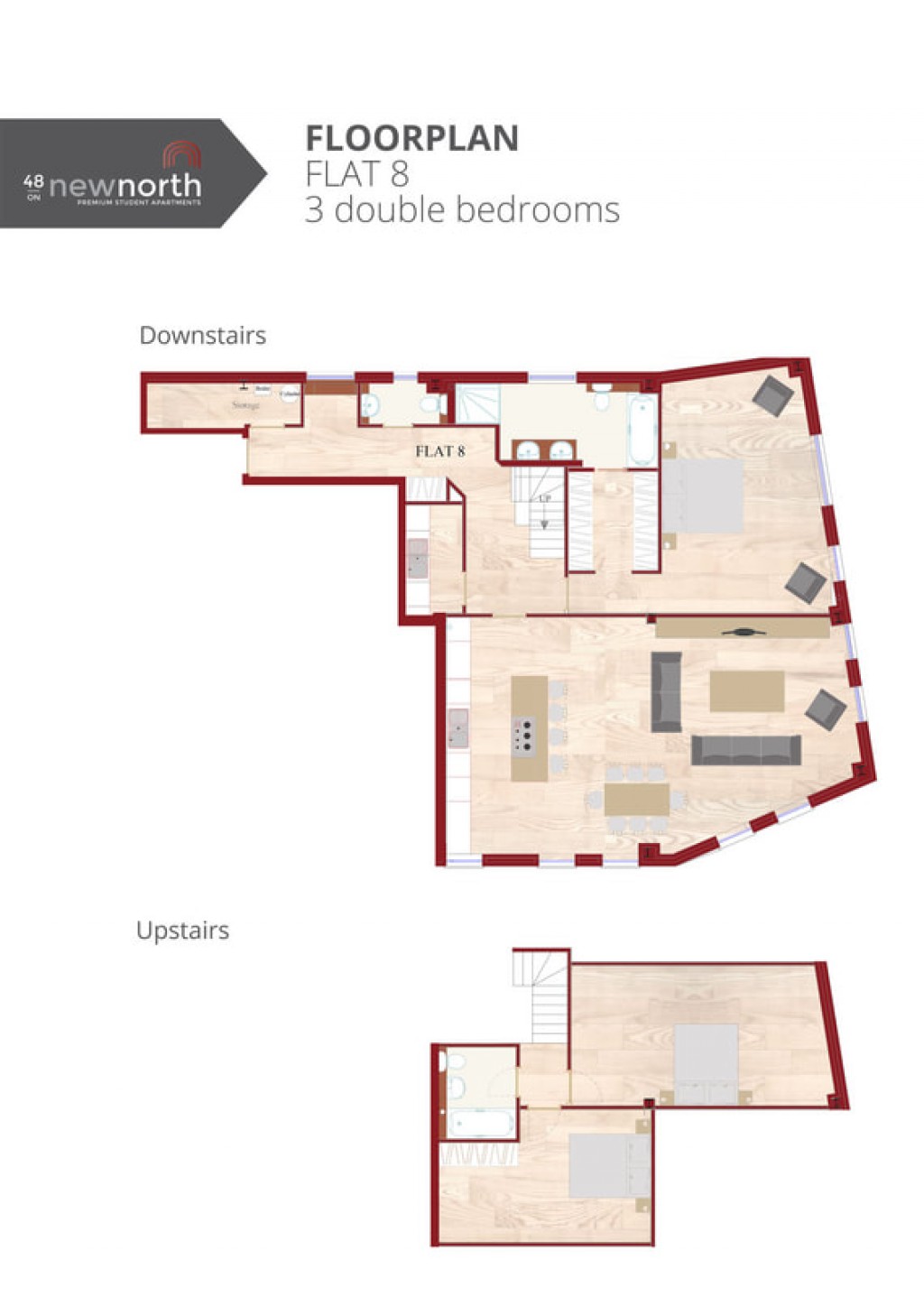 Floorplans For The Courtyard, 48 New North Road, Exeter