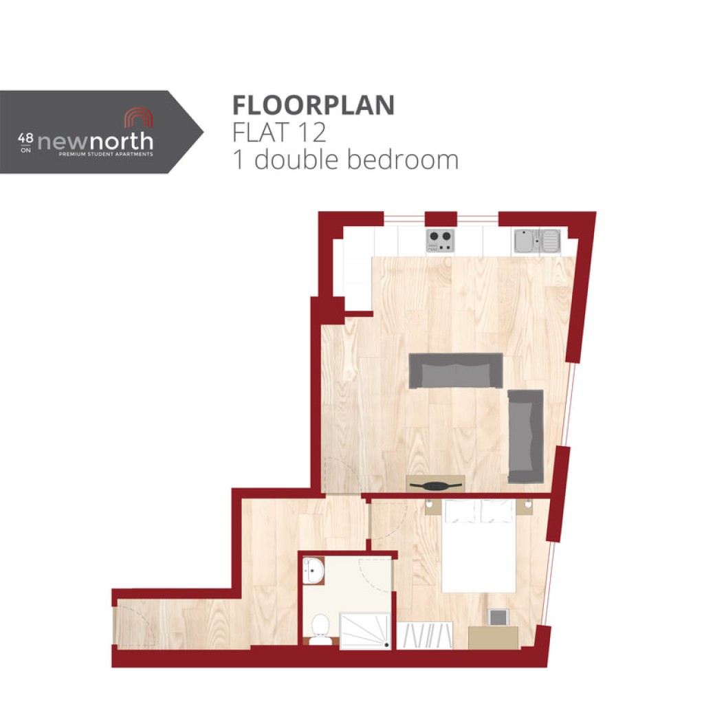 Floorplans For The Courtyard, 48 New North Road, Exeter