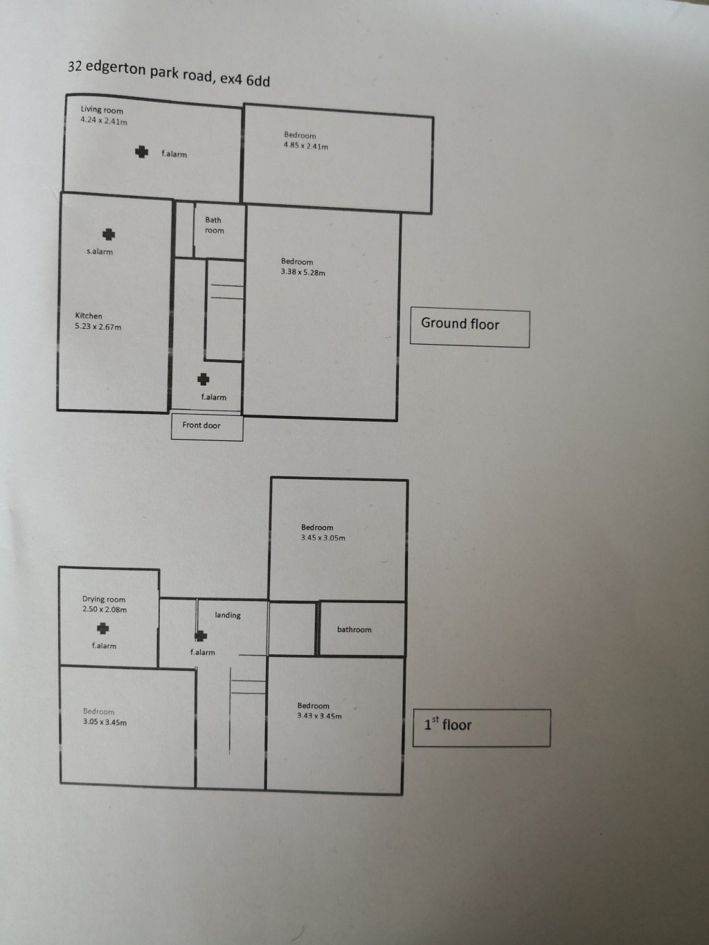 Floorplans For Edgerton Park Road, Exeter